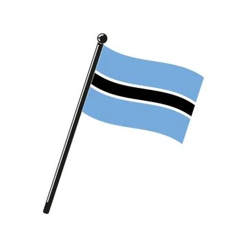 National flag of Botswana Stock Illustration