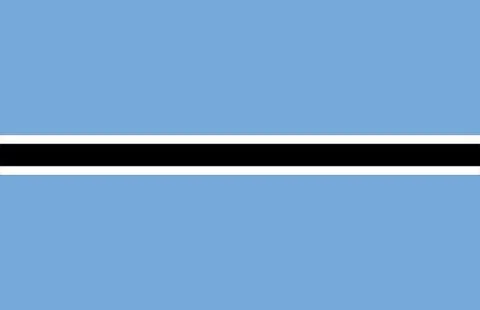 National flag of Botswana Stock Illustration