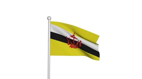 The national flag of Brunei Stock Illustration