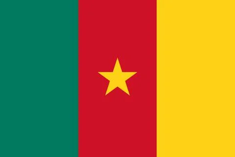 The national flag of Cameroon Stock Illustration