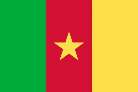 National flag of cameroon Stock Illustration