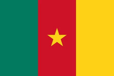 National flag of Cameroon Stock Illustration