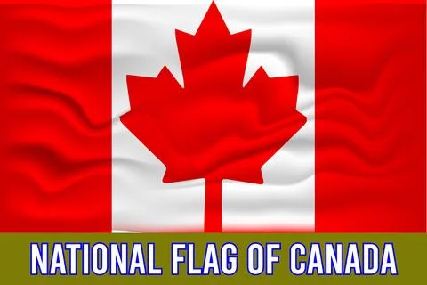 NATIONAL FLAG OF CANADA 3D EFFECT Stock Illustration