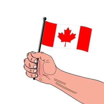 National flag of Canada Stock Illustration