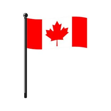 National flag of Canada in the original size Stock Illustration