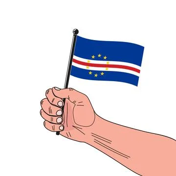 National flag of Cape Verde Stock Illustration