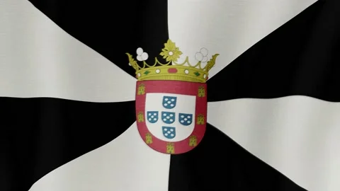 The national flag of Ceuta Stock Footage 203832005