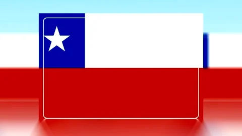 National flag of chile rectangular graphic icon with white star and blue wh.. Видео 343648814