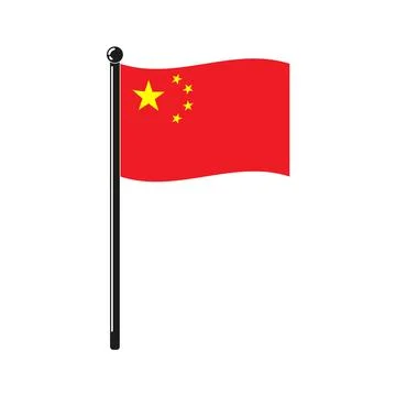 National flag of China Illustrazione stock