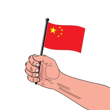 National flag of China Stock Illustration