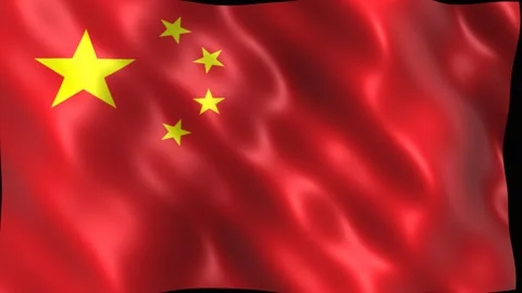 National flag of china waving in the wind. 4K 스톡 동영상 344046906