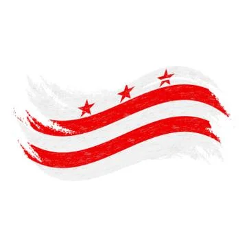National Flag Of Columbia, Designed Using Brush Strokes Isolated On A White Stock Illustration