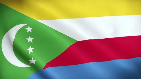 The national flag of Comoros animated. Stock Footage 183734045
