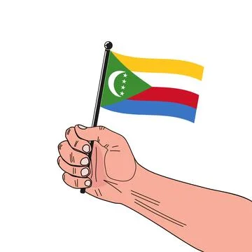 National flag of Comoros Stock Illustration