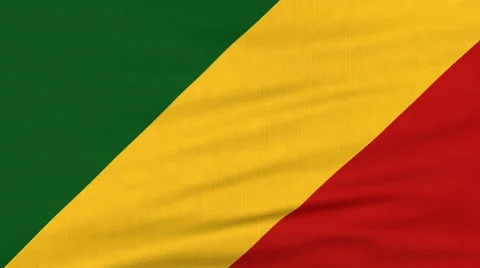 National flag of Congo flying on the wind Stock-Footage 65791691