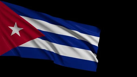 National flag of Cuba Stock Footage 96068085