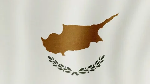 The national flag of Cyprus Stock Footage 197891332