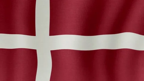 The national flag of Denmark Stock Footage 173321082