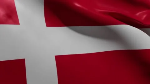 NATIONAL FLAG OF DENMARK Stock Footage 178485957