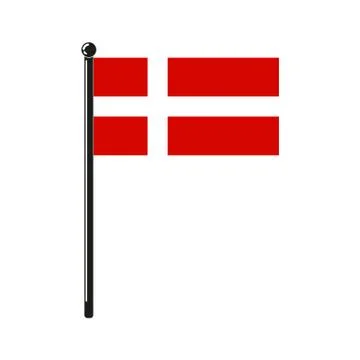 National flag of Denmark Stock Illustration