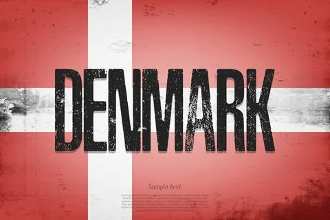 National flag of Denmark Stock Illustration