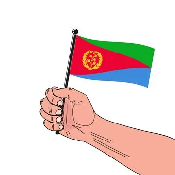 National flag of Eritrea Stock Illustration