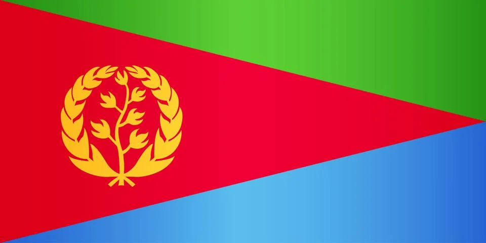 National flag of Eritrea. Vector element Stock Illustration