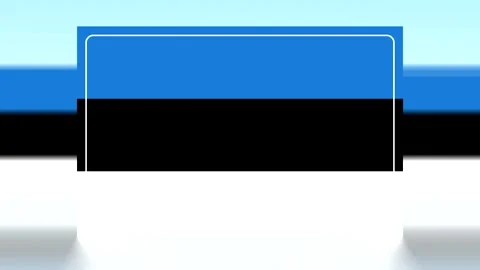 National flag of Estonia featuring horizontal stripes of blue black and whi.. Video stock 343649328