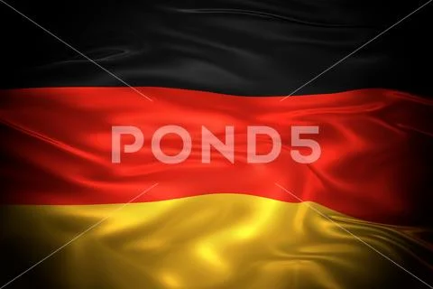 National flag of the Federal Republic of Germany 3D illustration Stock Illustration