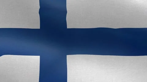 National Flag of Finland, Seamless loop Finland flag animation. Stock Footage 235785587