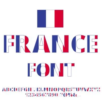 National Flag Font Stock Illustration