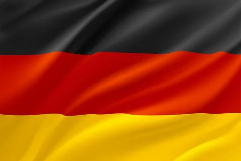National flag of Germany. 3d vector illustration Ilustração Stock