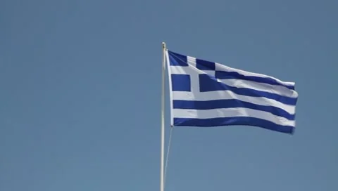 National Flag Greece Vídeos de archivo 8524399