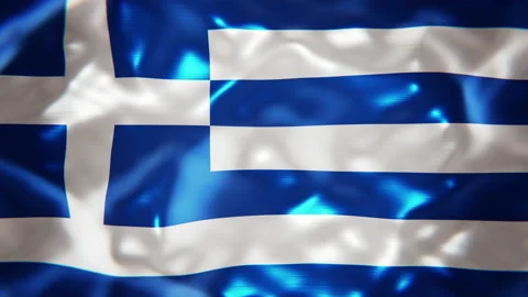 National flag of Greece looping 3D animation Video stock 143905917