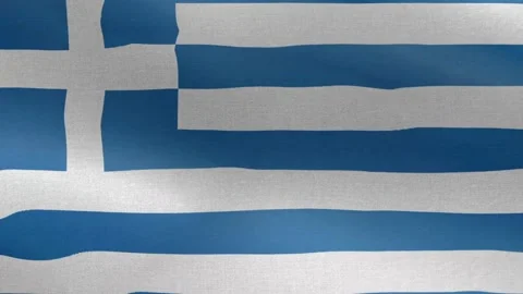 National Flag of Greece, Seamless loop Greece flag animation. Stock Footage 235785720