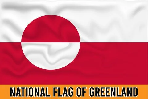 NATIONAL FLAG OF GREENLAND 3D EFFECT Stock Illustration