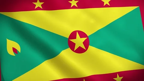 The national flag of Grenada animated. Stock Footage 183734825
