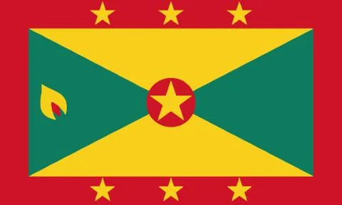 National Flag Grenada Stock Illustration