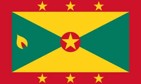 National flag of Grenada Stock Illustration