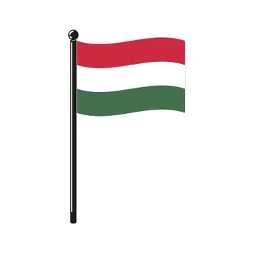 National  flag of Hungary Stock Illustration
