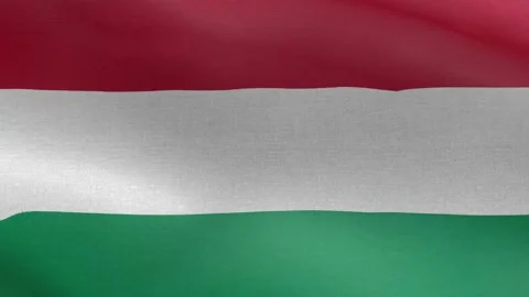 National Flag of Hungary, Seamless loop Hungary flag animation. Stock Footage 235785889