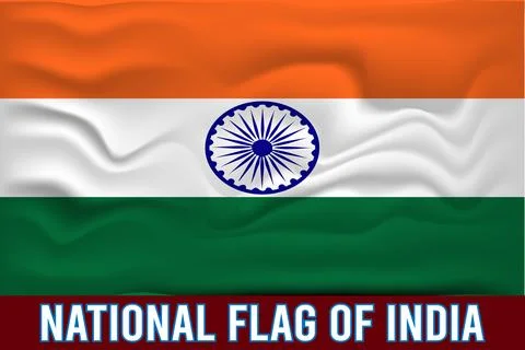 NATIONAL FLAG OF INDIA 3D EFFECT Illustrazione stock