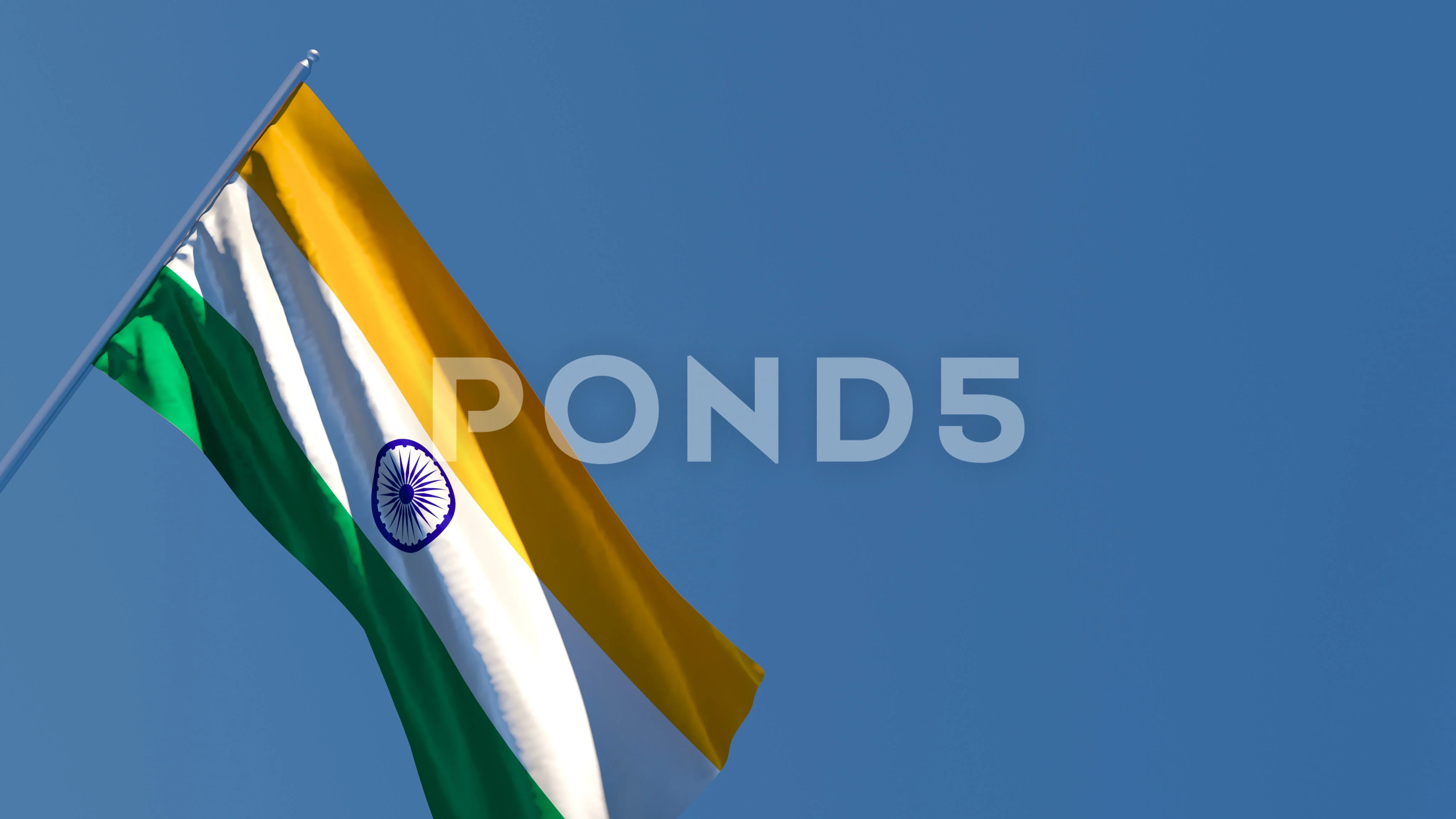 The national flag of India is flying in ... | Stock Video | Pond5