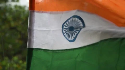 National flag of India Stock Footage 137042909