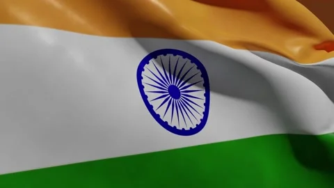 NATIONAL FLAG OF INDIA Stock Footage 185216566