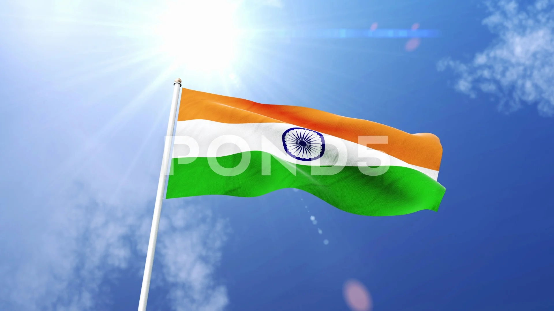 National Flag of India Waving in the Win... | Stock Video | Pond5