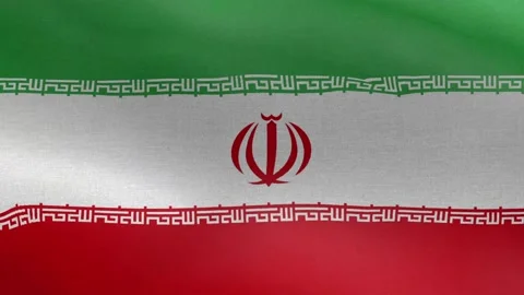 National Flag of Iran, Seamless loop Iran flag animation.  Stock Footage 235786425