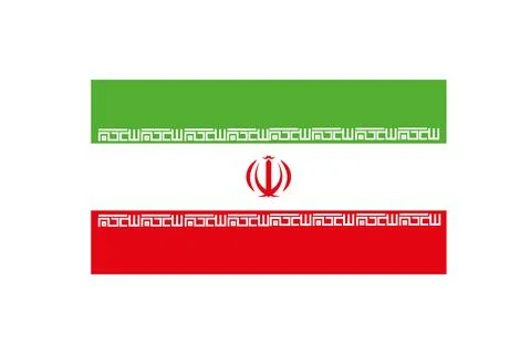 National Flag of Iran, vector illustration. Illustrazione stock