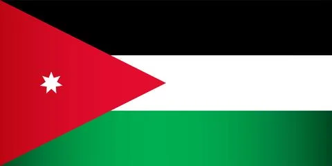 National Flag of Jordan. Vector Element Stock Illustration