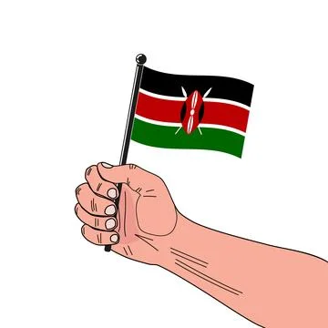 National flag of Kenya Stock Illustration